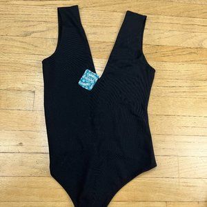 Free People Black Bodysuit